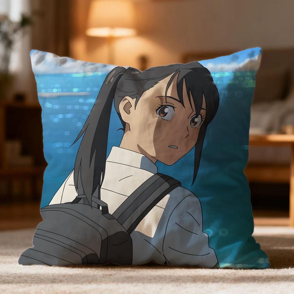 Popular S-SSuzume Cushion Cover Soft Washable Pillow Case Multi-Scene for Couch Bed Travel Office Use