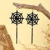 1 Pair Halloween Earrings Bat Ghost Hand Spider Pumpkin Ghost Black Cat Shape Drop Earrings Jewelry Accessories