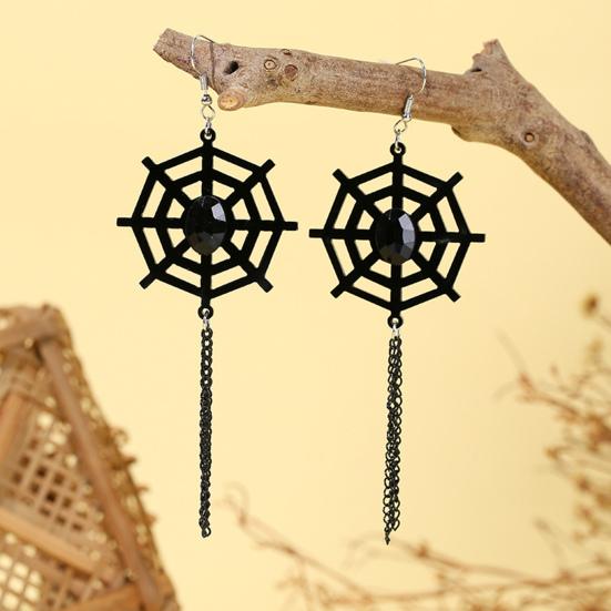 1 Pair Halloween Earrings Bat Ghost Hand Spider Pumpkin Ghost Black Cat Shape Drop Earrings Jewelry Accessories