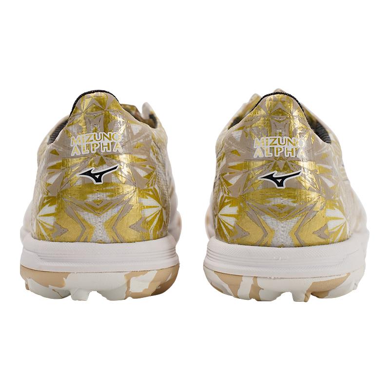Mizuno Alpha Artificial Turf AG (Gel Short Studs) Shock Absorbing Breathable Soccer Shoes Men Sneaker Platinum P1GD246250