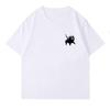 Summer new cotton couple short-sleeved T-shirt lazy style niche cat print design sense men's and women's top T-shirt