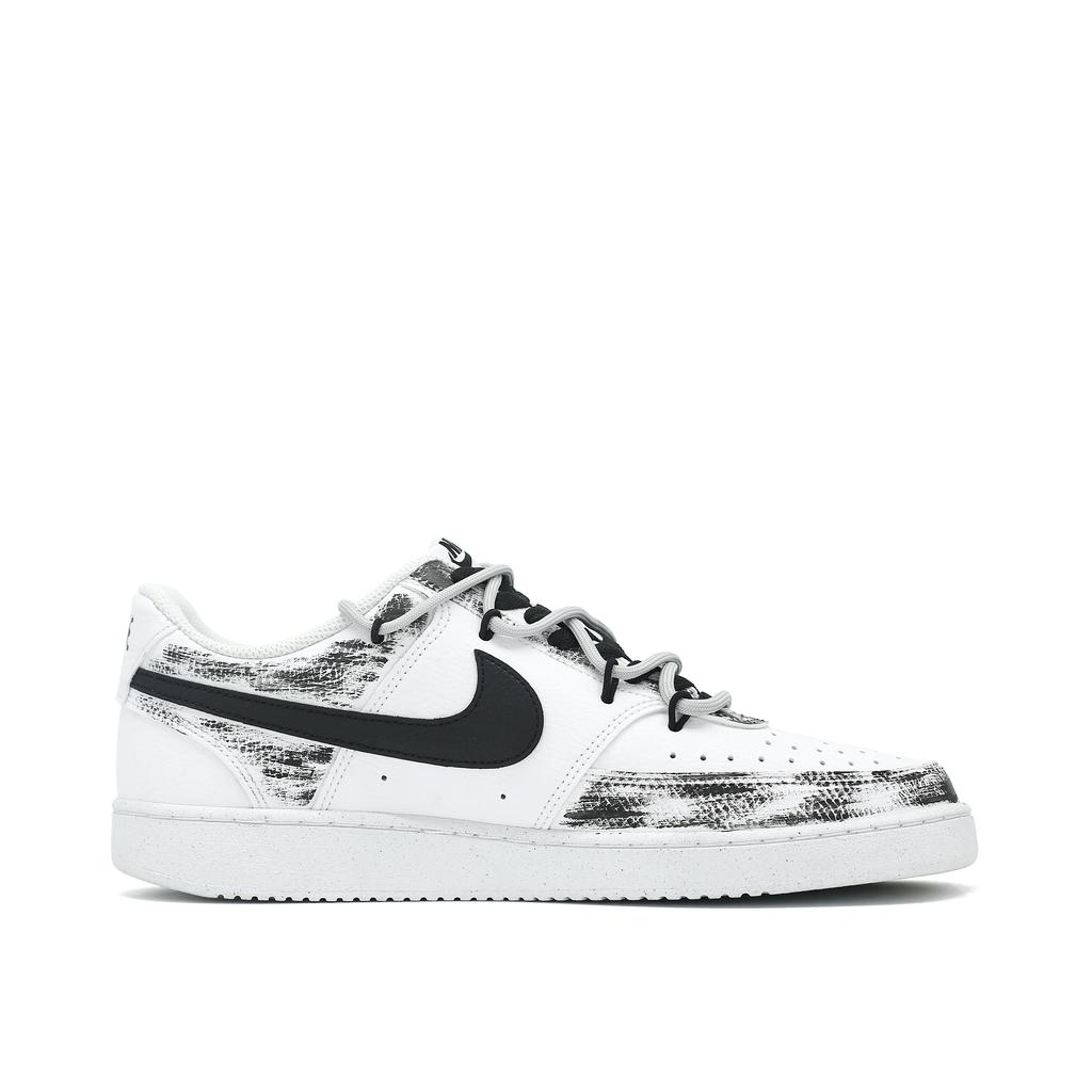 Nike Court Vision 1 Dark & Endless Abrasion Resistant Low Top Skateboard Shoes Unisex Black White DH2987-101(Team309-)