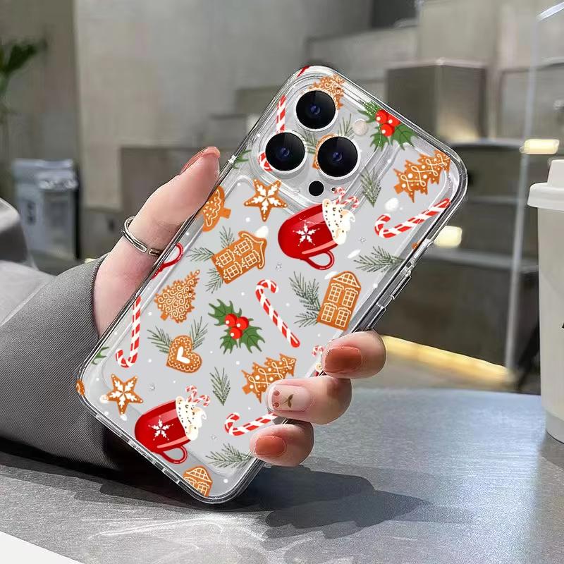 Albero di Natale Creativo Cupcake di Natale Custodia Morbida per Telefono Per iPhone 11 12 13 14 15 16 17 Pro Max XS XR X 16E Cover Air