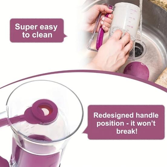 Handheld Batter Funnel Separator BPA-Free Safe Materials Leak-Proof Sealing Precise Measurement 1-4 Cups Integrated Baking Funnel