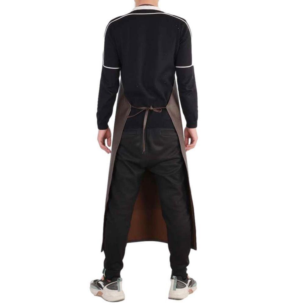 Thickened Welding Protective Apron Waterproof Work Apron PU Leather Apron  Industrial Use