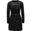 2024 Two-Piece Mesh Base and PU Camisole Dress 32447D008
