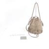 J&M Davidson Schultertasche CARNIVAL M 2WAY Handtasche beige Leder Damen Gebraucht