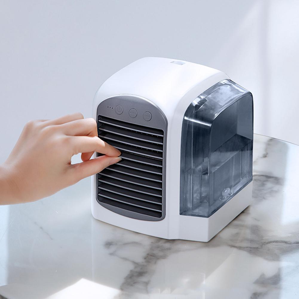 Water-Cooled Personal Mini Air Cooler Humidifier Air Cooling Machine 3 Gear Cooling Fan for Bedroom Living Room
