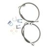 89708 Rear Brake Lines 2PCS Extended Braided- Stainless Steel Fit 4-6in Lift Jeep- Wrangler- JK 2007-2018 Replacement Parts Kit