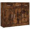 Sideboard Smoked Oak 91 X 28 X 75 Cm Wood Based Material