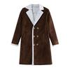 Men's Wool Jacket Warm Winter Trench Long Outwear Button Smart Overcoat Coats