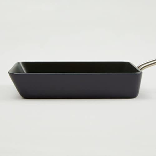 Yutori No Kukan (Comfortable Space) Harumi Kurihara Square Frying Pan, Navy, for Direct Heat Use, HC2A1102-40F