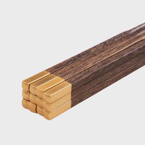22.5cm Japanese Style Non-slip Natural Wood Chopsticks with Ties Sushi Chopsticks Set for Restaurant Kitchen Tableware