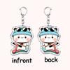 Cute Bubu Love Dudu Yier Keychains Couple Bear Panda Keyrings for Accessories Bag Pendant Key Chain Jewelry Fans Lovers Gifts