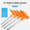 Ergonomic T-Handle Ball-Head Hex Key: Crutch-Shaped, Flat & 7-Shaped Heads