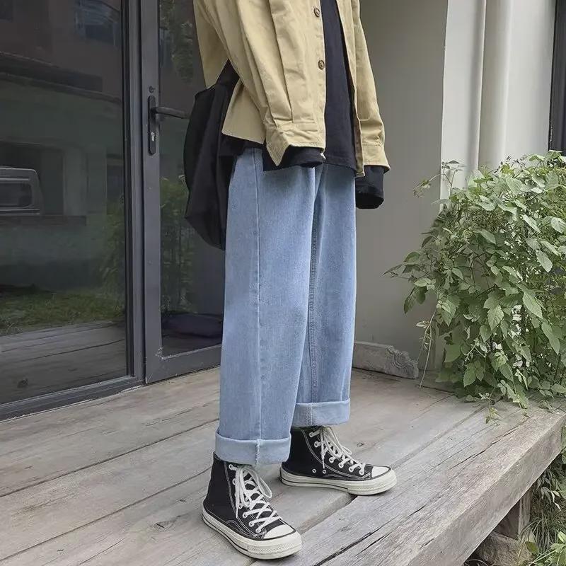 Autumn/Winter 2022 Women's High Waist Wide-Leg Jeans - Trendy, Loose, Slim-Fit, Korean Style Mopping Straight Pants