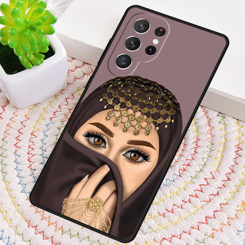 Arab Woman With Niqab Face eye Phone Case for Samsung Galaxy note 10 pro S26 Ultra S23 S24 FE S25 S21 S22 PLUS shockproof Cove