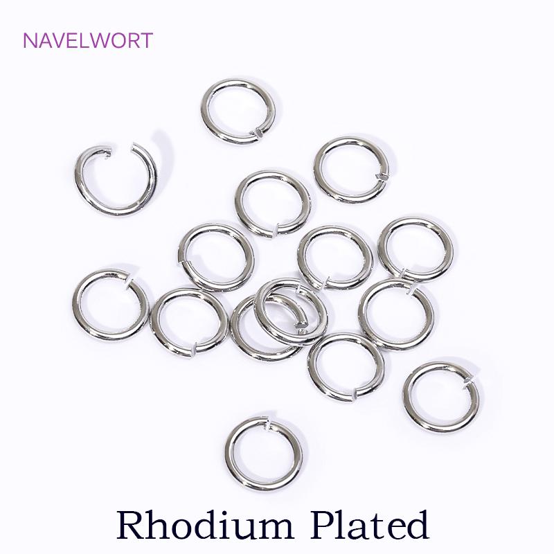 

14K/18K Gold Plated Split Ring Open Jump Rings Connecting Rings For Jewelry Making Supplies DIY Bracelet/Necklace Accessories 4mmx0.6mm-100pcs
