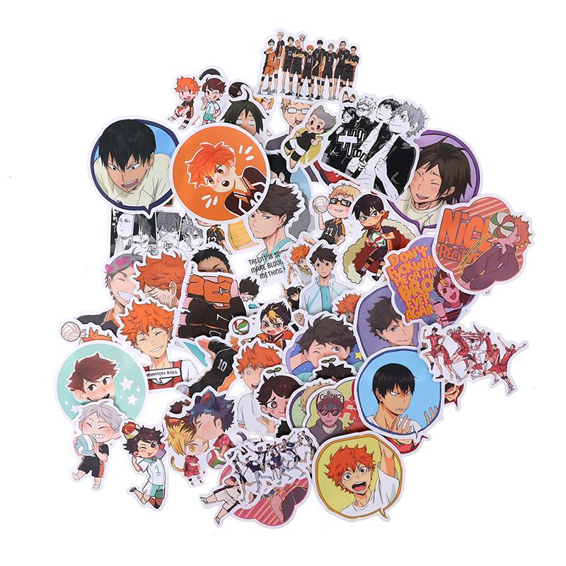 50PCS Anime Haikyuu PVC Sticker for Luggage Laptop Skateboard Waterproof RIB /_sg