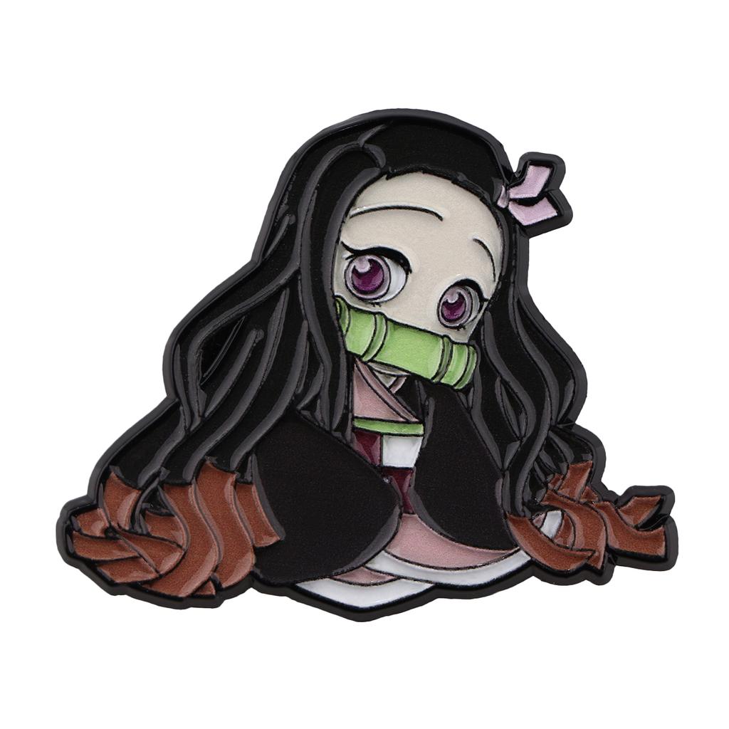 Anime Emaille-Pin Nezuko Broschen für Frauen Anstecknadeln Abzeichen auf Rucksack Cosplay-Zubehör Modeschmuck Spielzeug Geschenk