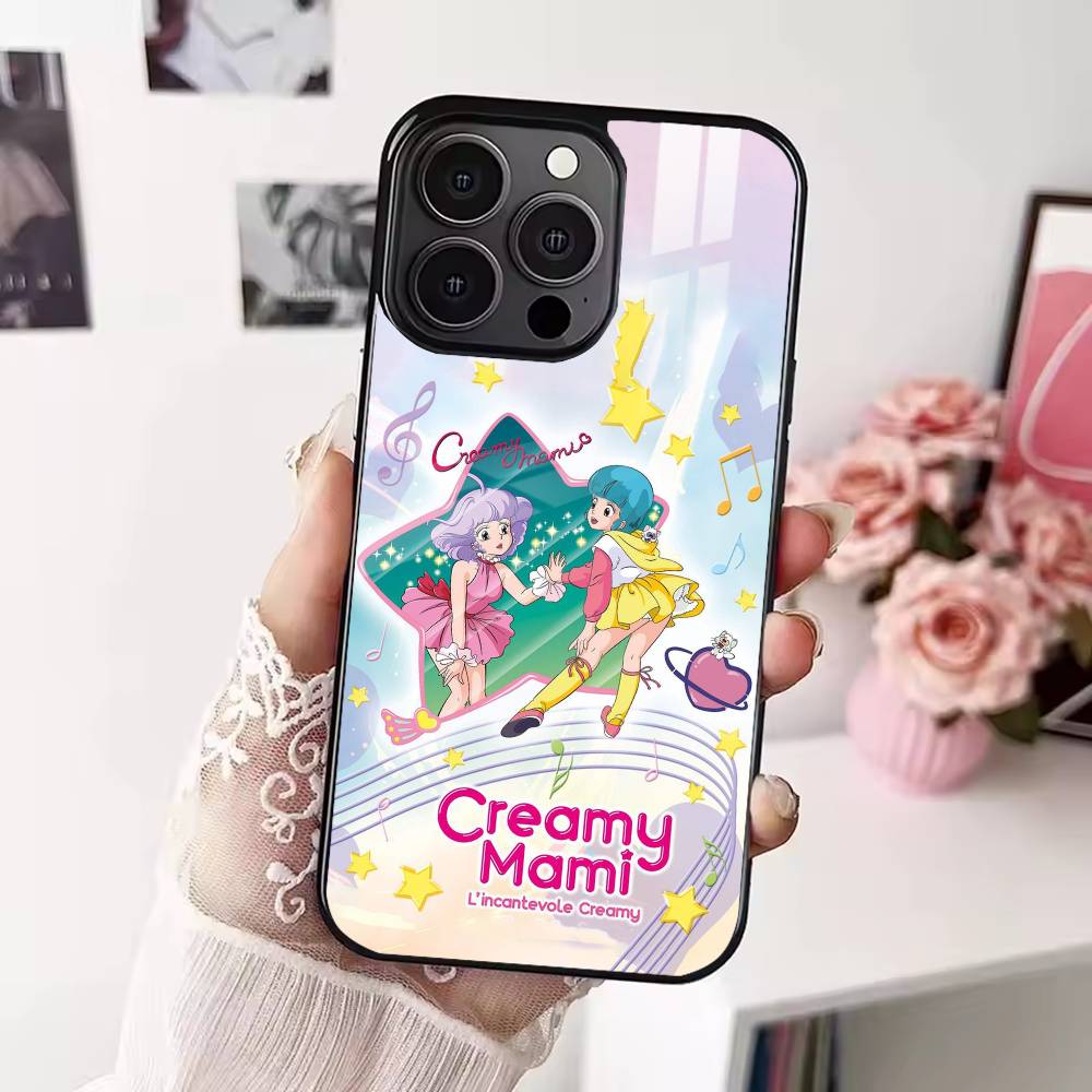 Magical Angel Creamy M-Mami Phone Case For iPhone 17 16 15 14 13 12 Pro Max Plus for Magsafe Mirror Wireless Magnetic Cover