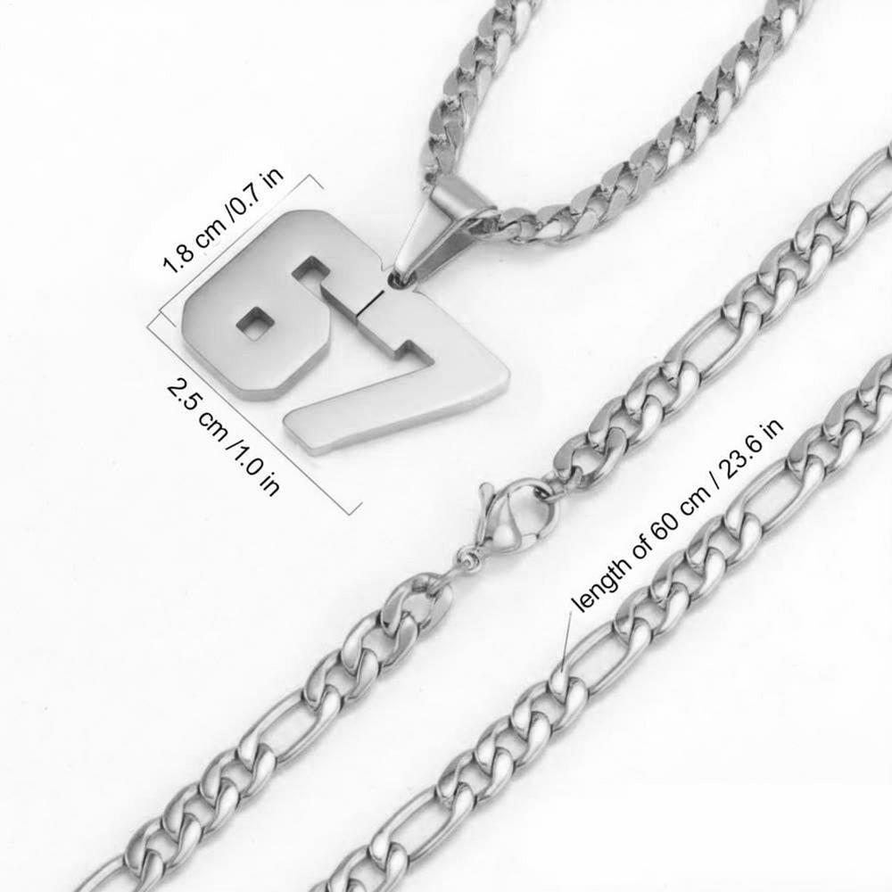 New Stainless Steel Chain 67 Number Pendant Necklace For Women Men Lucky Number T Rend Chain Party Jewelry Gifts 67 Necklace