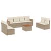 VidaXL Salon de Jardin avec Coussins 9 pcs, Canapés de Terrasse, Ensemble de Meubles de Patio, Mobilier d'Extérieur, Beige 3258299