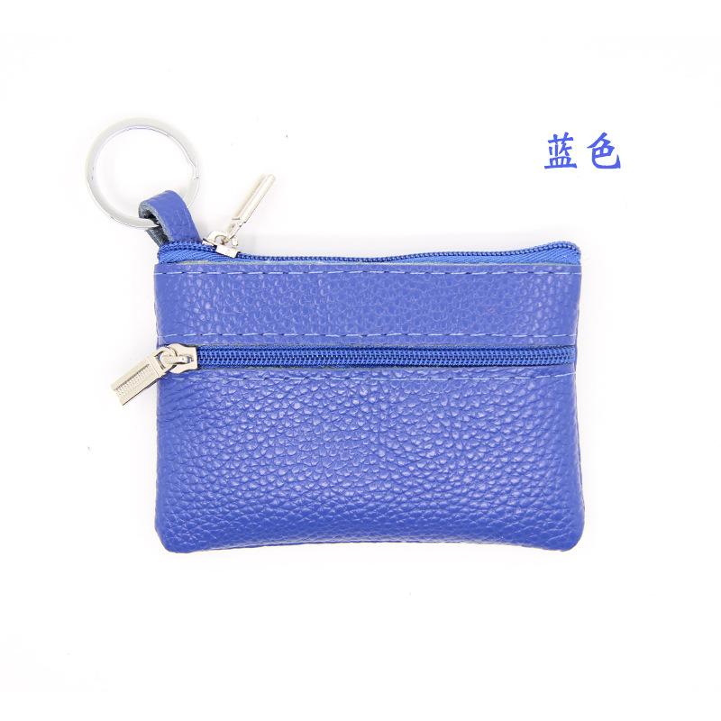 Ladies Genuine Leather Mini Coin Purse Bus Card Holder Creative Ultra-Thin Zipper Multifunctional Key Case