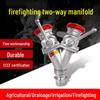 Feuerwehr-Wasserverteiler: FII65 2-Wege-Einlass, 3-Wege 3" Einlass auf 2,5" Ausgang Schnellangriffsschlauchverteiler