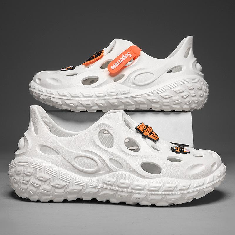 Herrars skitkänsla hålskor sommarslippers ytterkläder sommar tjocksulade hem havet utomhus DIY hål strandskor parti