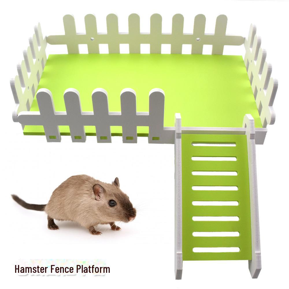 Basic Cage with Stairs & Toys for Hamsters - 60cm Golden Bear Springboard, Ladder, and Small Pet Furniture Fence