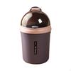 Waste Basket with Hinged Lid, Odor Control, for Bathroom, Bedroom, Living Room Purple Gray Small 3L