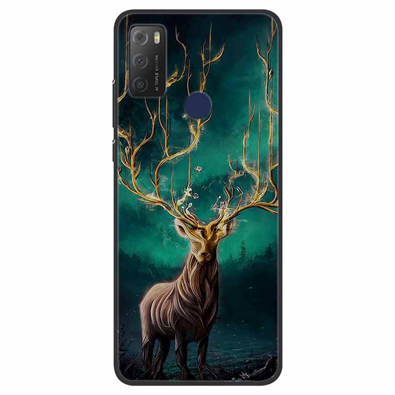 For TCL 20Y Case Marble Soft Silicone Back Wolf Shell for TCL 20E 6125F 6.52 Inch Fundas Phone Cover For TCL20Y 6156D 20 E Coque