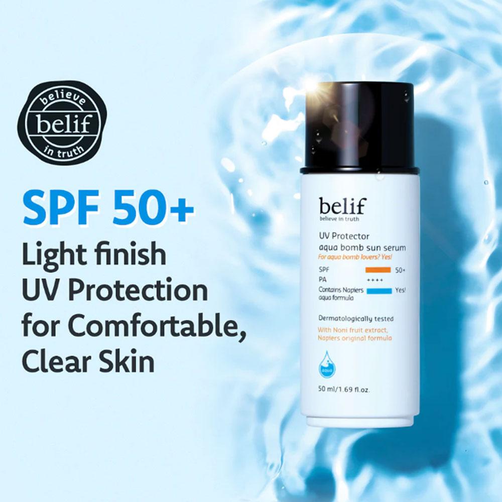 belif Ochrona UV Aqua Bomb Serum Słoneczne 50ml (SPF50 +)