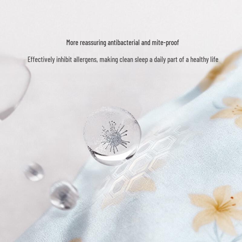 LUOLAI Home Textiles 100% Cotton Antibacterial Summer Quilt