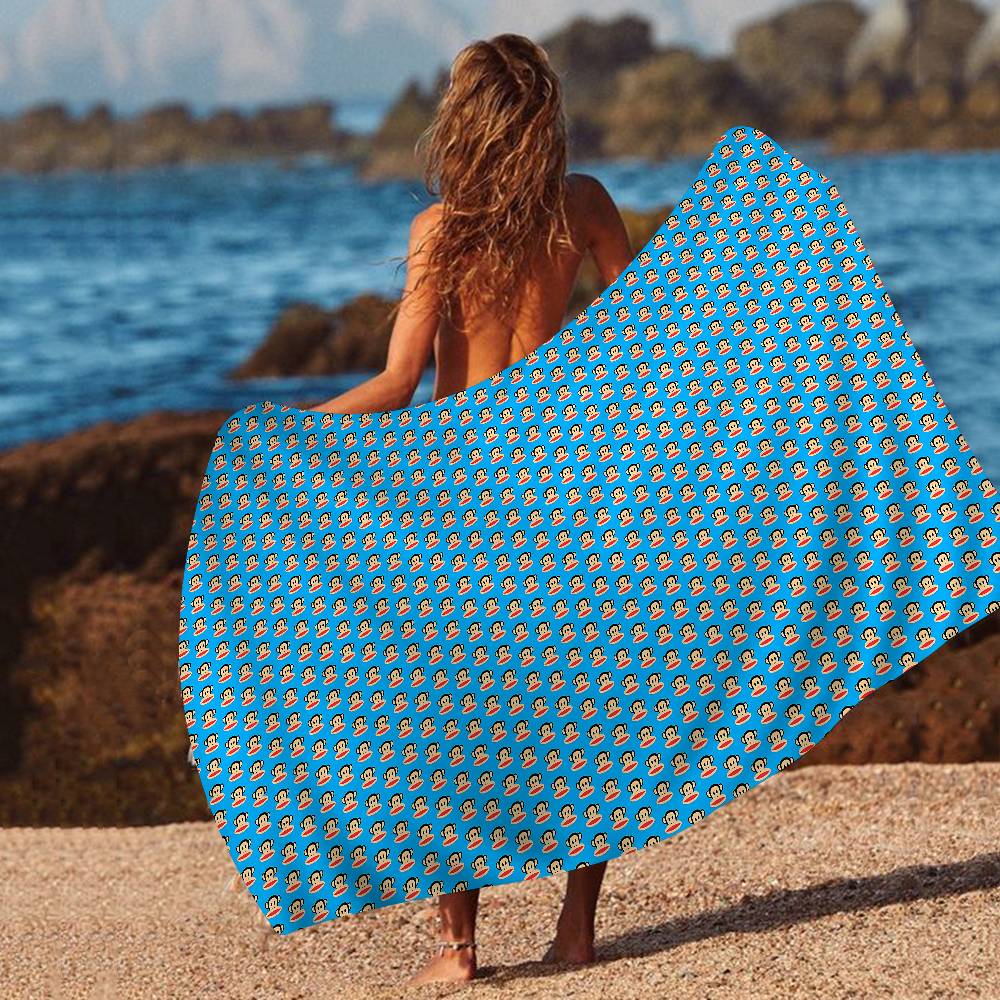 Fashion P-Paul Frank Microfiber Blanket Quick Drying Beach Towels Oversized Printing Super Absorbent Pool Towel Blanket