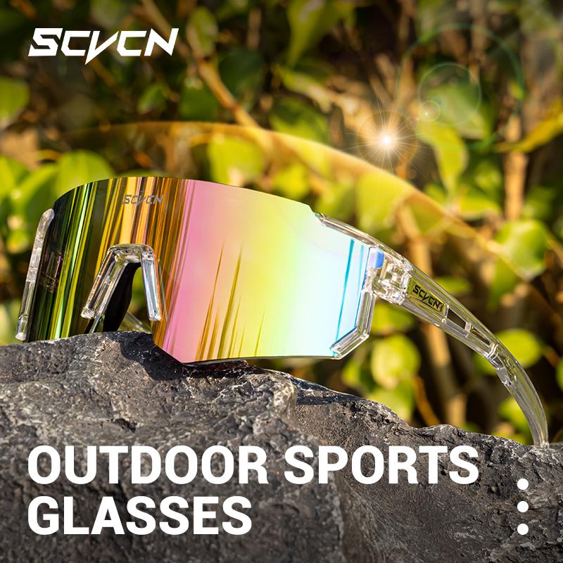 SCVCN Mode Radsportbrille Fahrrad Baseball Sonnenbrille für Herren UV400 Sport MTB Outdoor Brille Fahrrad Damen Sonnenbrille Fahren