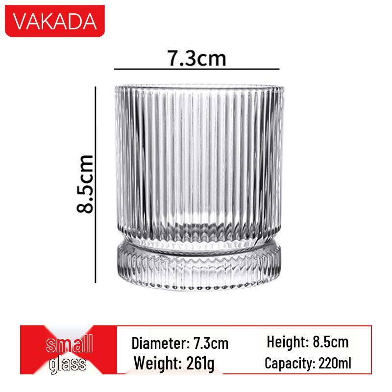 VAKADA Diamond Stripe Whiskey Glass