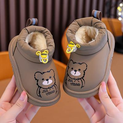 Fashion Cute Children's Cotton Slippers Winter One-pedal Baby Boys and Girls Thickened Princess Style Children's Snow Boots