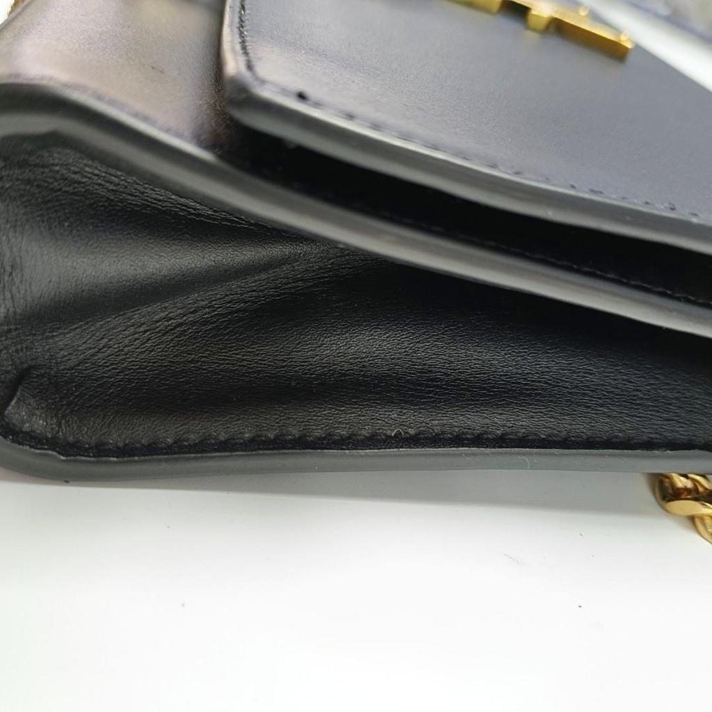 [Naudotas] Ysl Kate Auksinio Logotipo Grandinėlė Lygios Odos Kutai Peties Rankinė - Geros Būklės #1LVX4KR