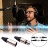 Male/Female XLR Connector Plug Nickel Plated Microphone Plug Speaker XLR Jack  Speaker Accessories