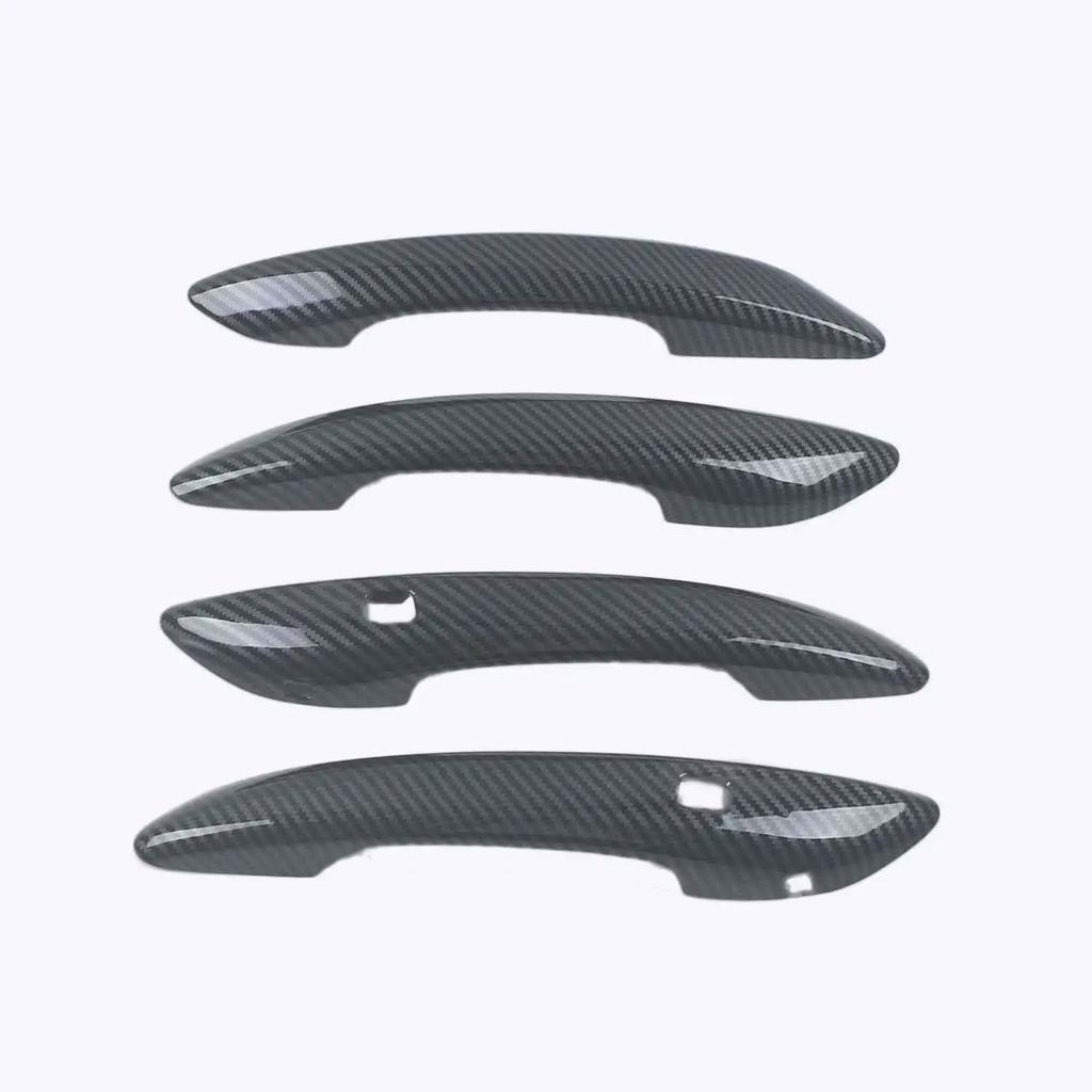 Car Decoration Door Handle Cover For Hyundai Sonata - Carbon Fiber Silver Cars Accessories Styling Upgrade