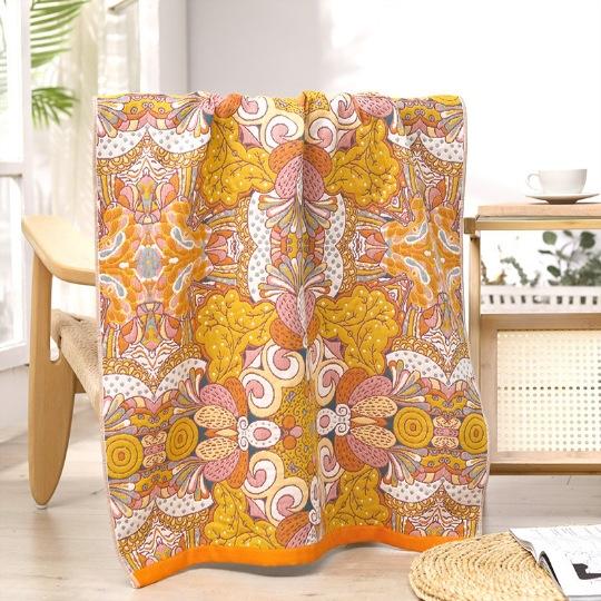 Multi-Layer Gauze Cotton Bath Towel Soft And Comfortable Beach Towel Ethnic Style Sun God Skin-Friendly Water Absorption