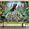 2D Dinosaurier Geburtstag Hintergrund Banner - Kinder Dschungel Party Foto Hintergrund