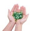 100pcs Acrylic Green Leaf Charm Pendant DIY Keychain Jewelry Making Findings