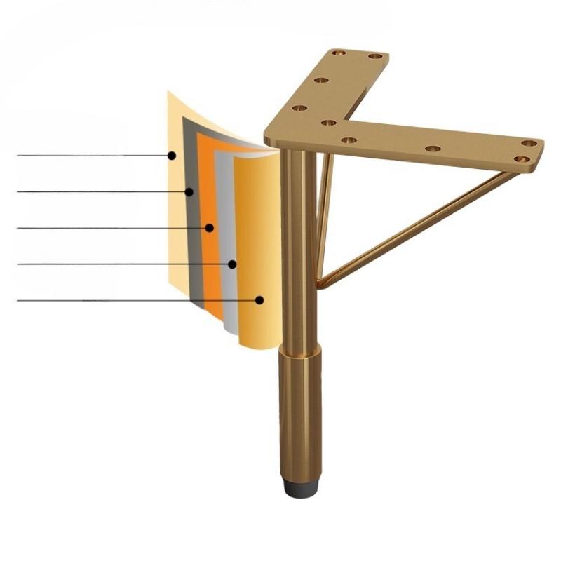 1PC Furniture TV Cabinet Legs, Light Luxury Stainless Steel Sofa Legs, Table Legs, Golden Bathroom Cabinet Support Legs 15-35cm