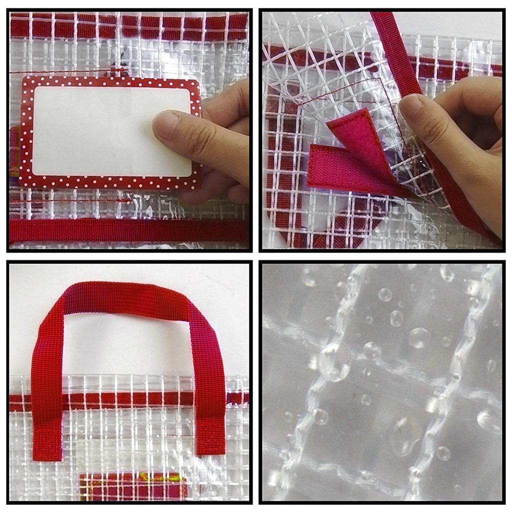 Mesh Clear A4 with Velcro Tote Carrying Document File Document Waterproof Document Document for Elementary School Office Supplies Pouch, Holder, Size,