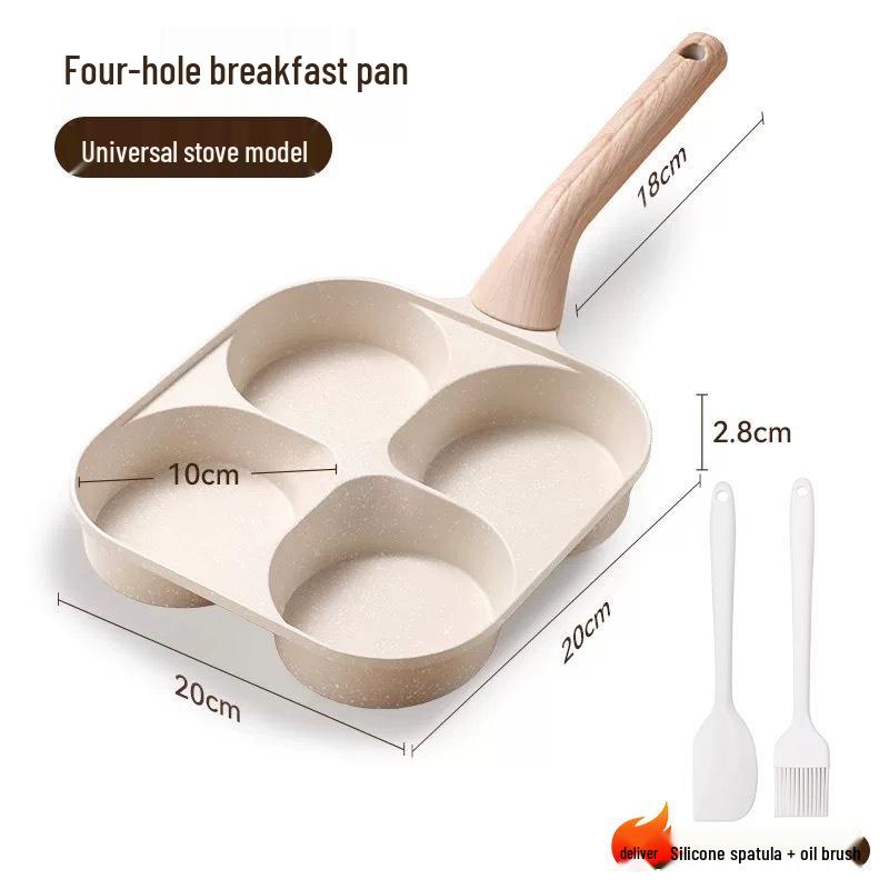 

Сковорода с четырьмя отверстиями с антипригарным покрытием из майфаньского камня для яиц и бургеров