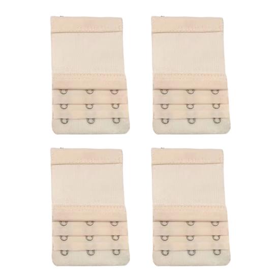 4Pcs Bra Extenders, Adjustable Bra Extenders 2 3 4 Hooks, Bra Band Hooks Replacement, Stretchy Bras Extension Straps for Pregnant Women