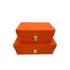 Contemporary Wood & Leather Jewelry Storage Box for Bedroom or Study